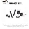 TDZ A Pair Black 2'' Inch Rise Handlebar Risers Extension For Harley 1-1/4'' Handlebars Black Motorcycle Spacers
