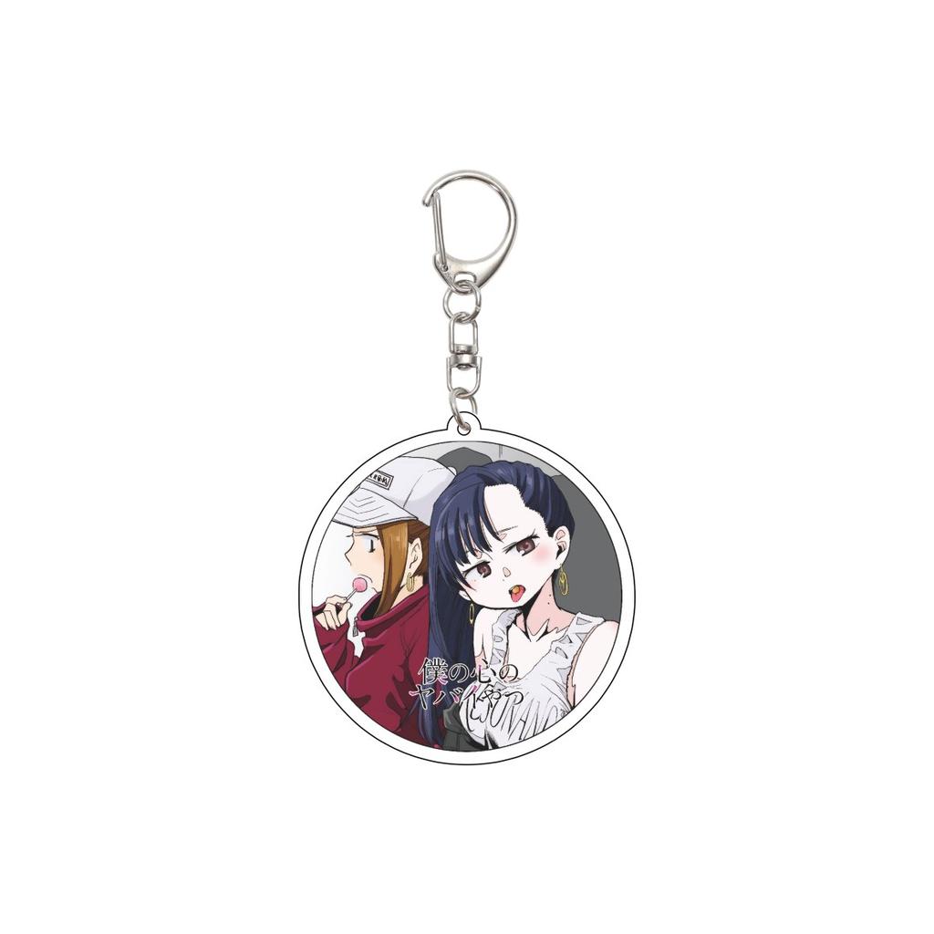 55MM Anime The Dangers In My Heart Keychain Yamada Anna/Yamada Anna  Key Chain Acrylic Model Plate Christmas Gifts