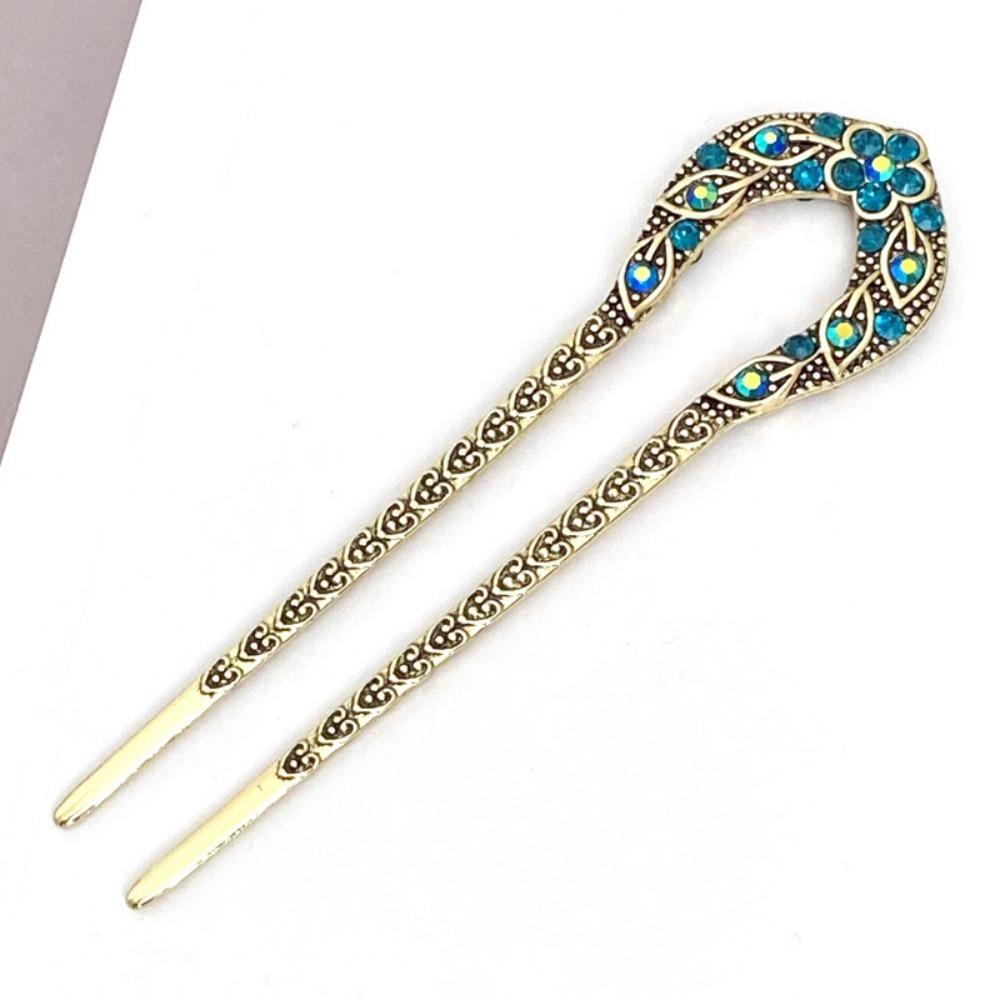 

Crystal Chignon Vintage Double Prong Hair Chopsticks Hair Pins Hair Sticks Hairstyle Accessory