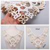 1Pc Gold White Lace Fabric Flower Lace Neckline Collar Embroidery Lace Trimming DIY Applique Sewing Lace Fabric