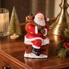Resin Santa Figurine Colorful Ornament Indoor for Mantel Display