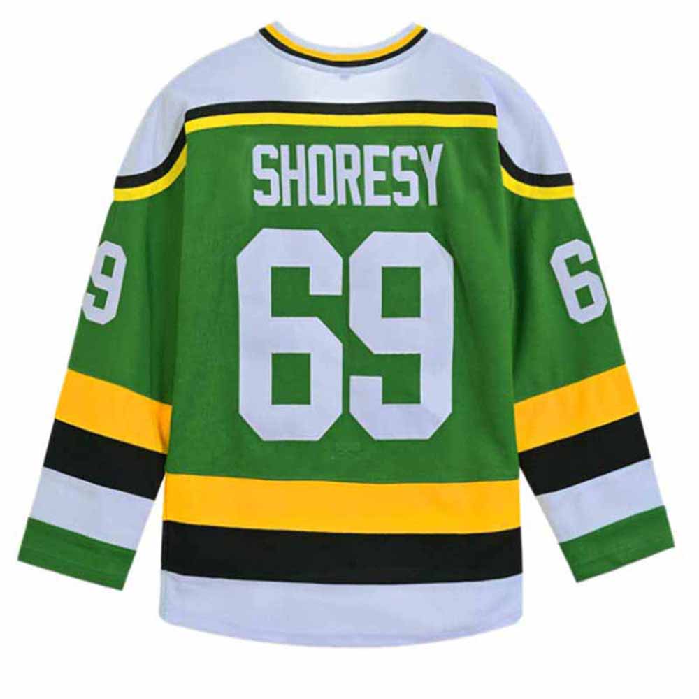 Men Women #69 Shoresy Hockey Jersey Summer Christmas Letterkenny TV Series Green T-shirt V-neck Long Sleeve Unisex Streetwear