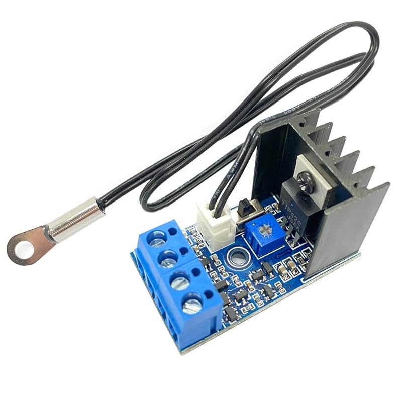 DC 12V 1A Automatic PC CPU Fan Temperature Control Speed Controller Case Fan Speed Governor with Sensor for 2 3 4 Wire Fan DC12V 1A