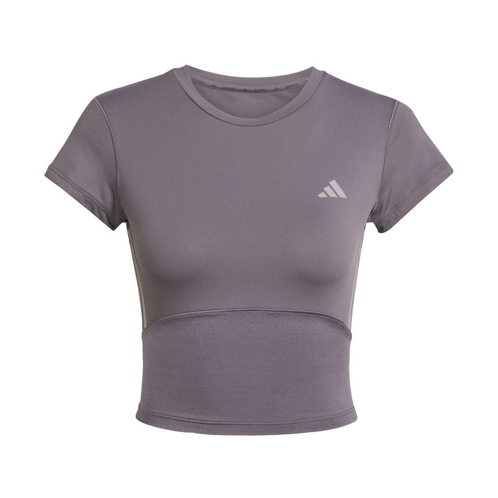 Adidas Womens/Ladies Hyperglam Stripe Detail Fitted Crop Top