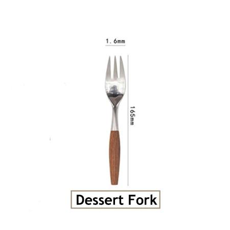 

Super Quality 1/5Pcs 304 Stainless Steel Western Cutlery Set Wooden Handle Dinner Fork Knife Matte Flatware Dinnerware Tableware