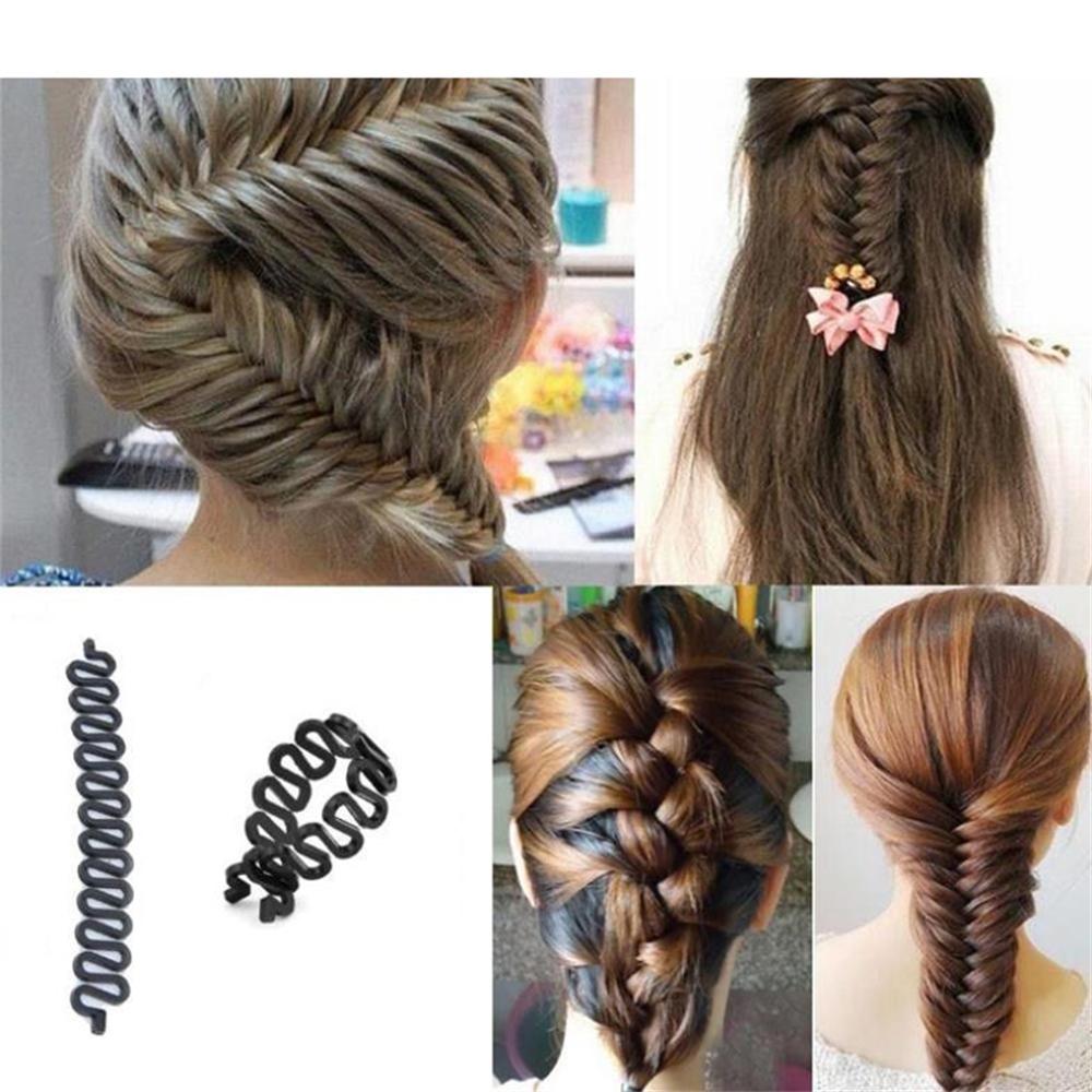 1-6Pcs/Set Múltiplas Ferramentas Mágicas para Trançar Cabelo Feminino Menina Cabelo Donut Bun Maker Grampos de Cabelo Torção Grampo de Cabelo Ferramenta de Estilo Acessório de Cabelo
