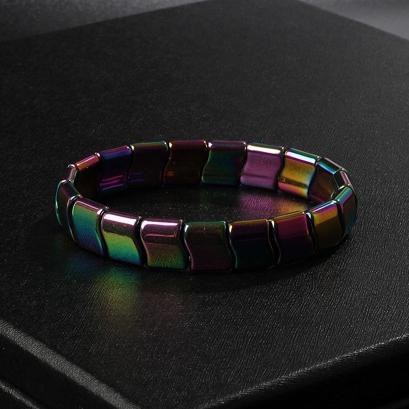 Fashion Wave Hematite Magnetic Bracelet Men Original Beaded Hematite Energy Bracelets for Women Positive Energy Jewelry Pulsera
