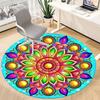 1pc Mandala Print Chair Carpet for Office, Indoor Non Slip Washable Polyester Fiber Carpet,