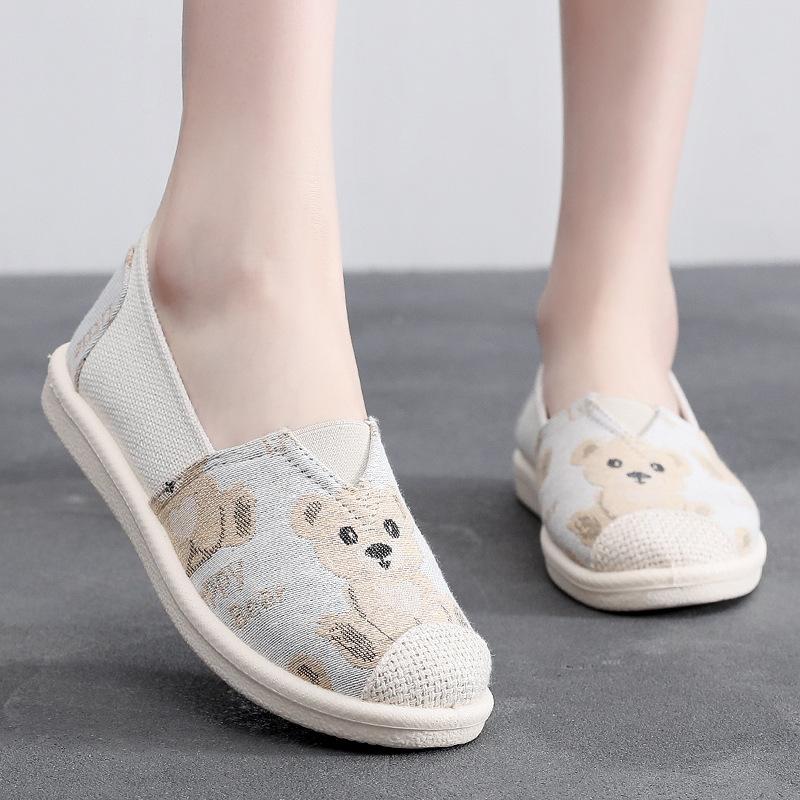 

Женские парусиновые туфли на плоской подошве, весна, лето и осень, новые старые пекинские тканевые туфли, женские одинарные туфли, дышащие и легкие 41