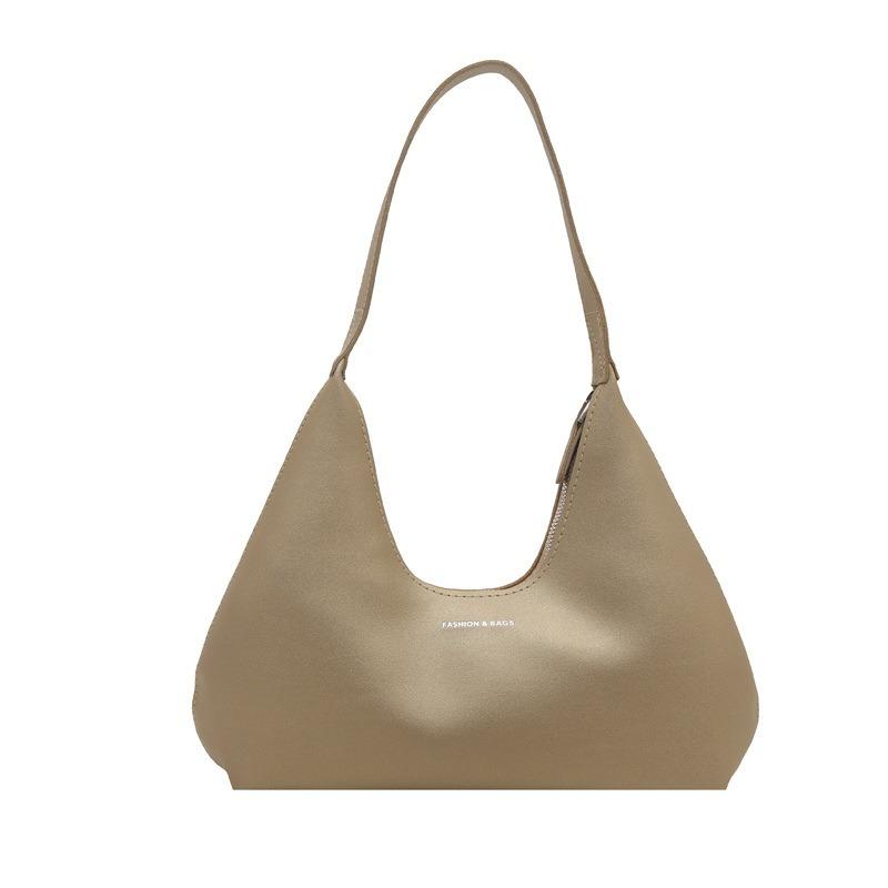 Solid Color, High Texture Temperament, Women's Hand-held Handbag, Urban Commuting Versatile Single Shoulder Underarm Bag, Women