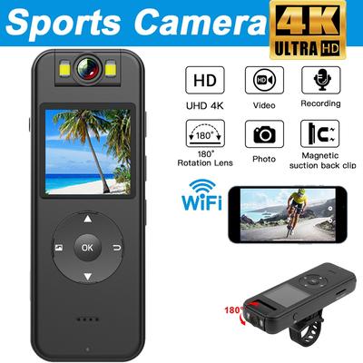 CS09 Cameră DV mică 4K de înaltă definiție cu vedere nocturnă, recorder pentru sporturi în aer liber și ciclism, mini recorder pentru aplicarea legii
