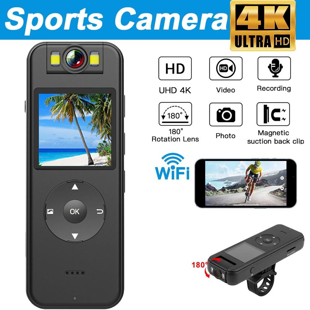 Mini Camera 4K Full HD 1080P Wireless WiFi  Sports camera, CS09 wide-angle lens Monitoring Control IR Night View DVR Monitoring Video