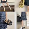 Fairy Style Bow Square Head Mary Jane Shoes 2025 Spring and Summer New Versatile Skirt Temperament Single Shoes Women's Shoes