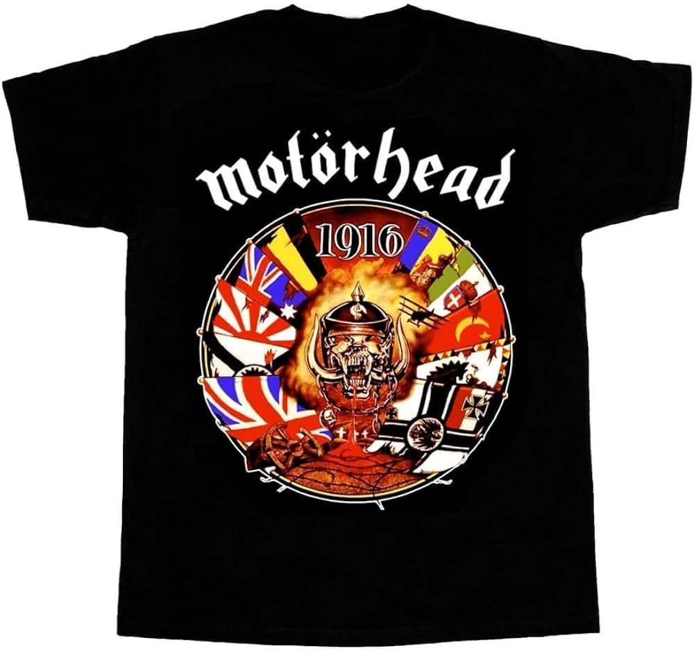 Motorhead Motrhead 1916 Kilmister Short Long Sleeve Black Men T Shirt Black S чёрный