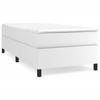 Box Spring Bed Frame White 90 x 190 cm Faux Leather