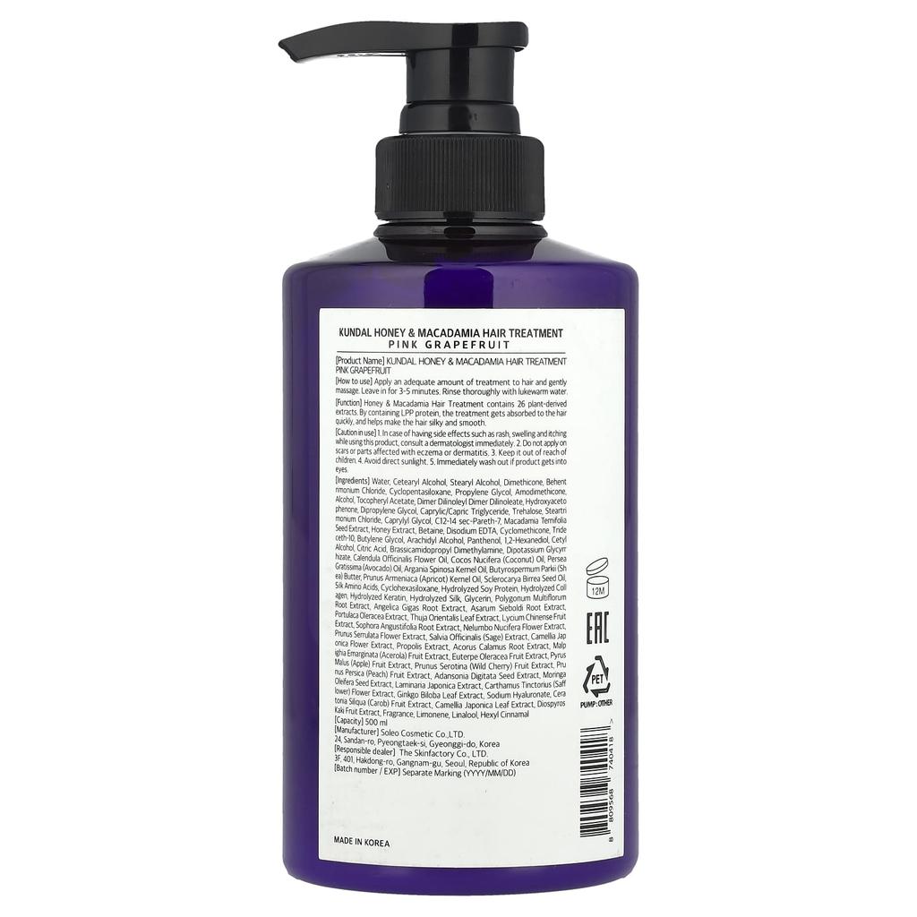 Miód i Makadamia, Odżywka, Różowy Grejpfrut, 500 ml(16.9 uncji płynu)