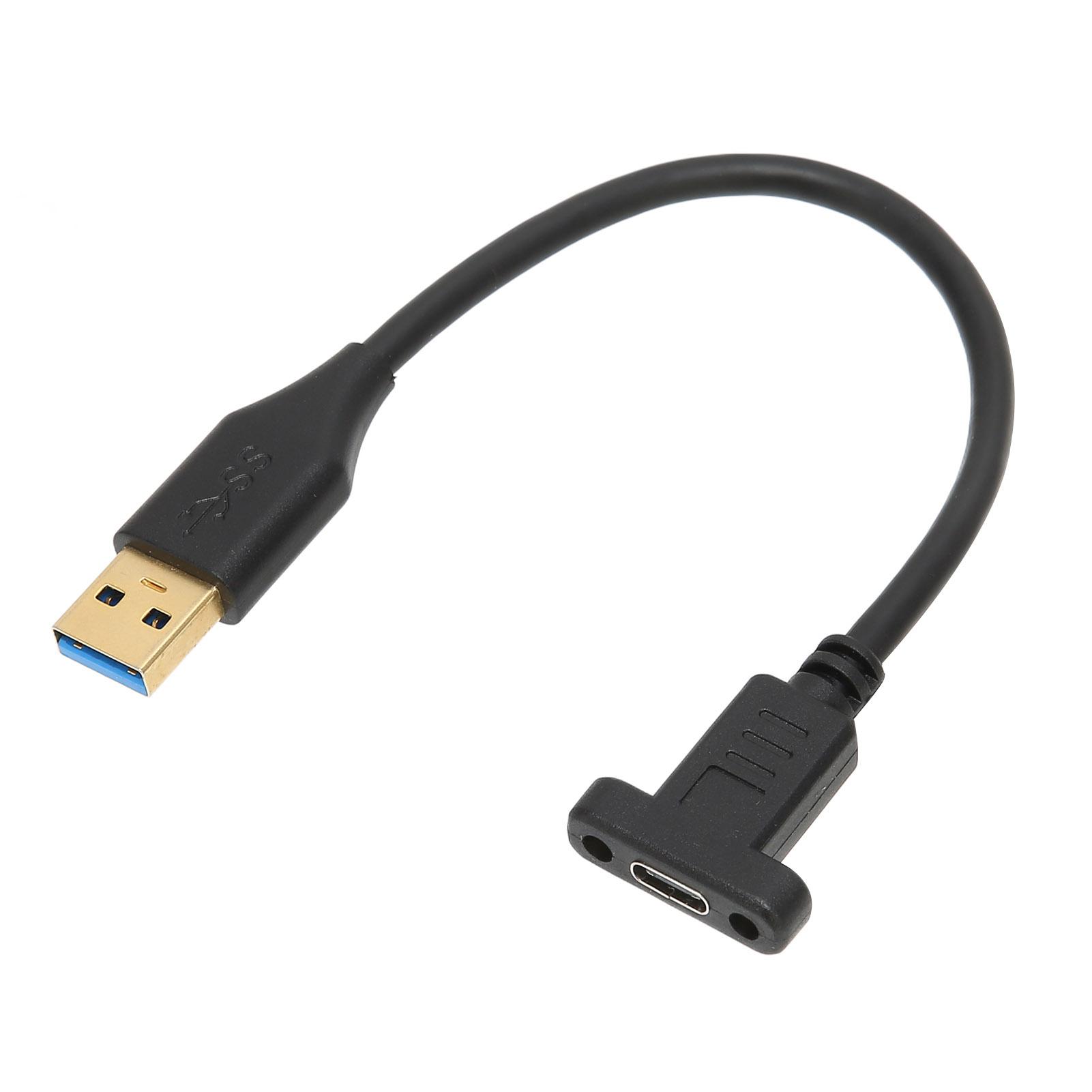 

20cm Gold Plated 5Gbps Speed Data Cable Durable PVC USB 3.0 Male To Type C Female Cable Cord