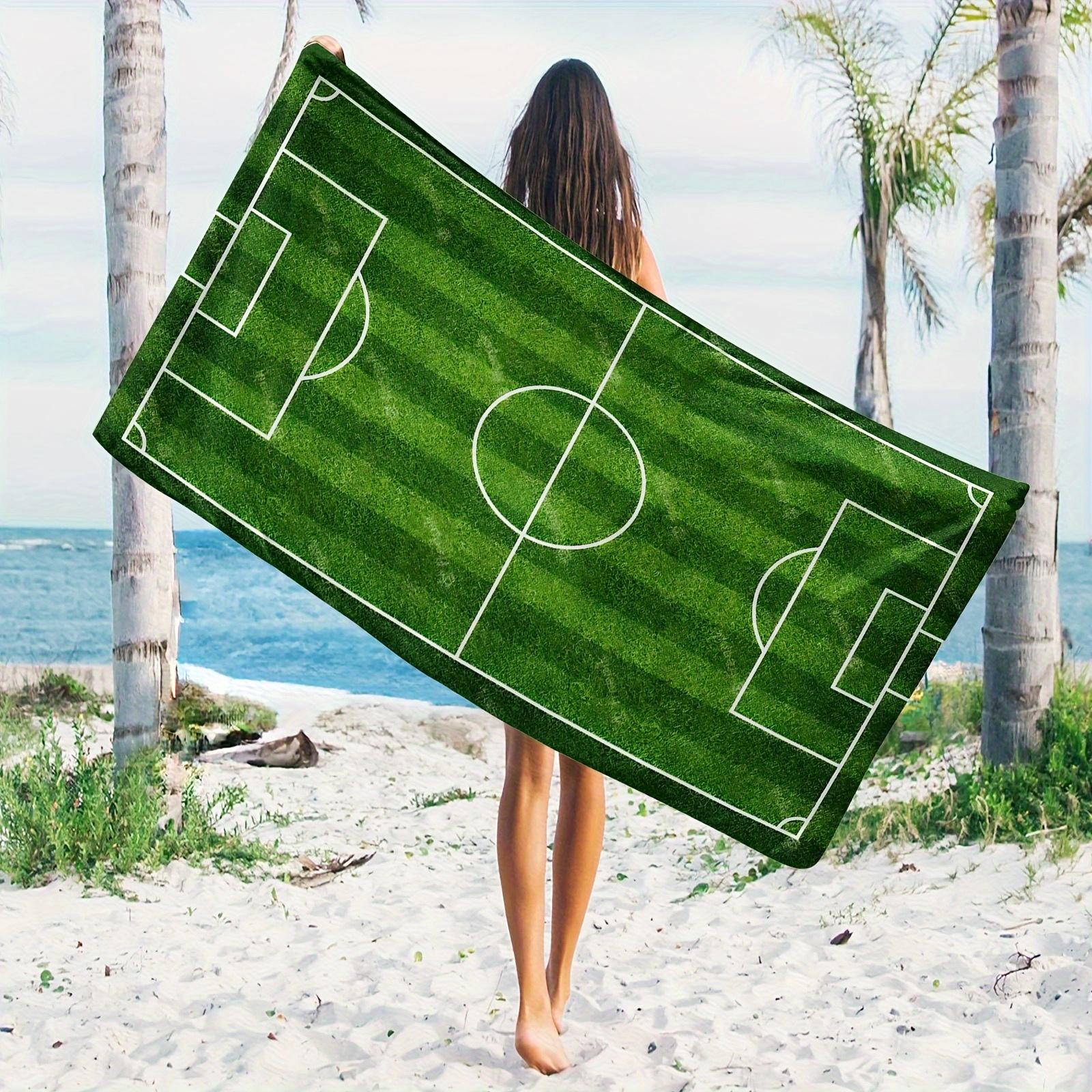 

Soccer Field Goal Lines Quick Dry Beach Towel, Soft Microfiber for Beach Pool Sports Gift W40*H60(CM)