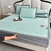 Summer Ice Silk Small Jacquard Mattress Three-piece Set Cool Ice Silk Mat Mattress Fully Enclosed Protective Cover Air Conditioner Mat Bedspread