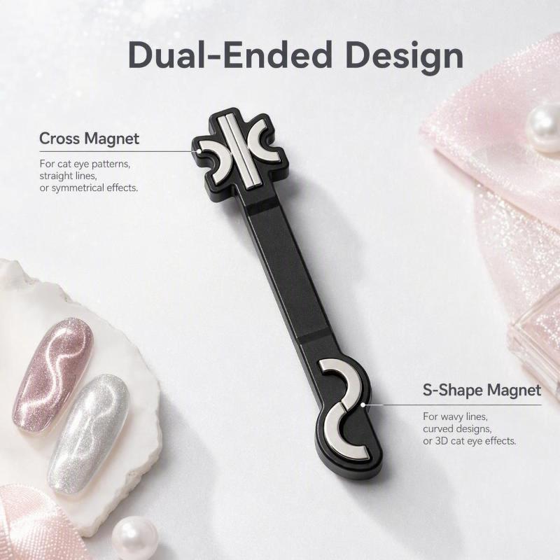 1Pcs S Shape Nail Magnet Stick Strong Magnetic Cat Eye Nail Art Tool Multicolor For Uv Gel Polish Manicure Diy Salon Use