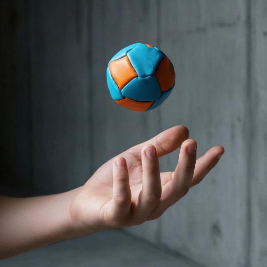Plush Footbags Hacky Sack Ball, Handmade Multicolored Beanbag, Kids Adults Juggling Kick Ball for Indoor Outdoor Play, Party Favors