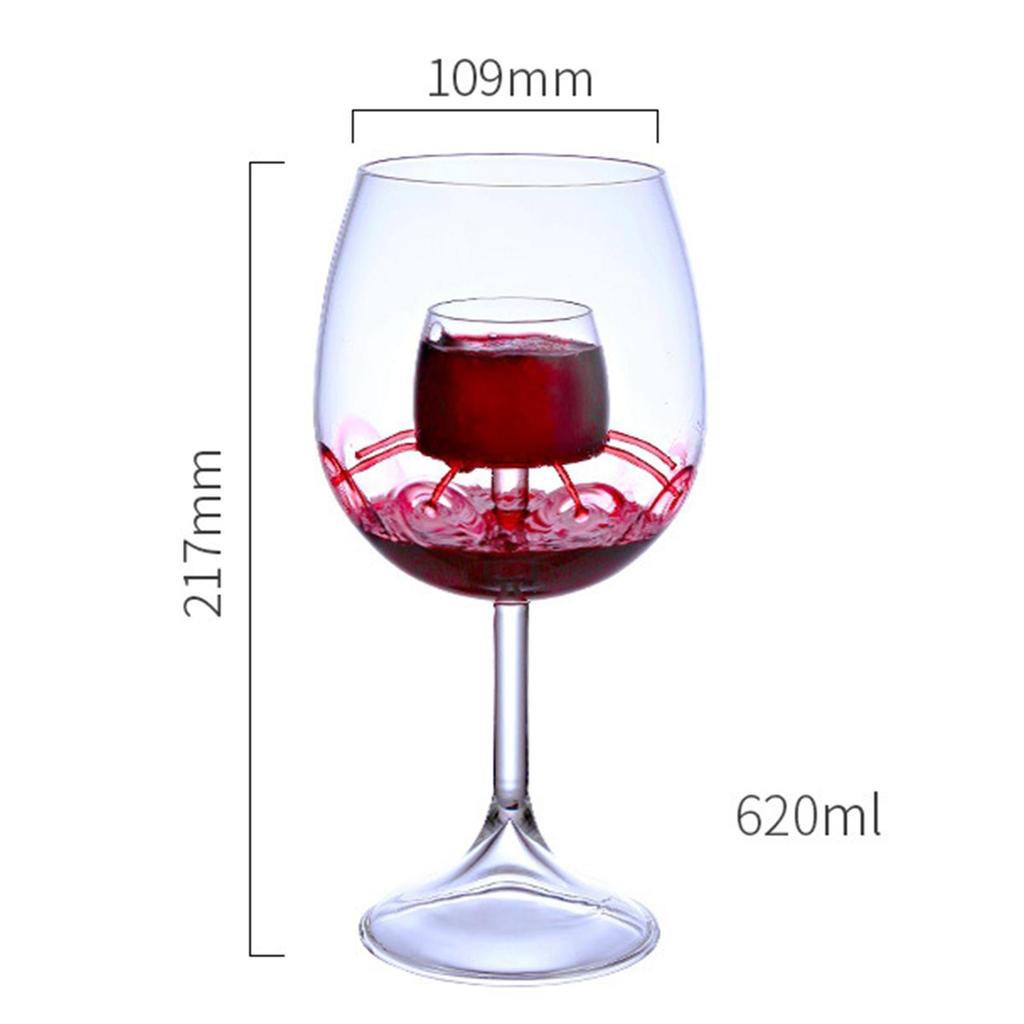 Aerating Red Wine Glass Gift with Built in Aerator Reusable, Sommelier Creative Glasses Set for