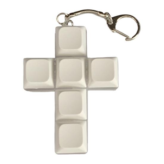 Keyboard Fidget Toy Stress Anxiety Relief 6 Keys Keyboard Clicker Keychain Portable Travel Decompression Button Sensory Toy
