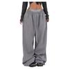 Trendige Damen-Sweatpants mit weitem Bein, Elastischer Bund mit Kordelzug, Entspannte Hose, Lässige Streetwear-Hose für den täglichen Gebrauch & zum Entspannen