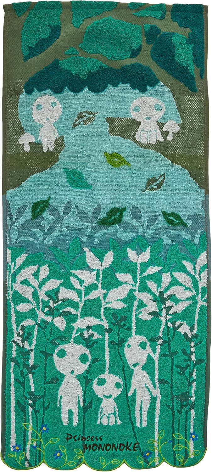 Marushin Ghibli Принцесса Мононоке Лицо Кодама № 34 x 80 Зеленое Полотенце, Мори, Прибл.. см, 1005012600,
