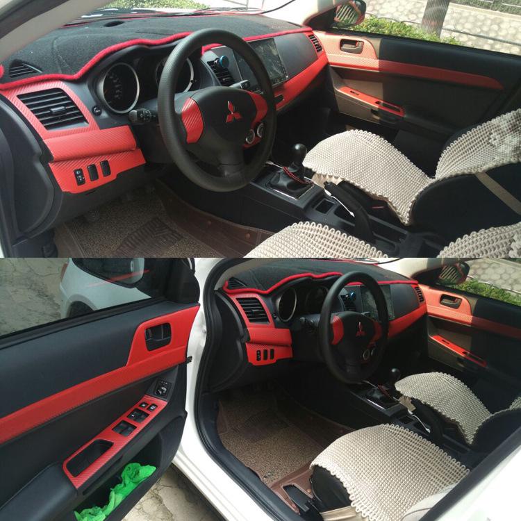 Lancer Interior Carbon Fiber Console & Shift Stickers