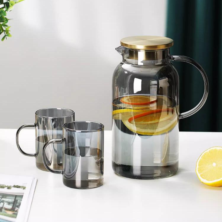 Hervidor Frío Vidrio Resistente a Altas Temperaturas Alto Borosilicato Gran Capacidad Hogar Hervidor de Agua Fría Hervida Se Puede Refrigerar Hervidor de Agua Fría