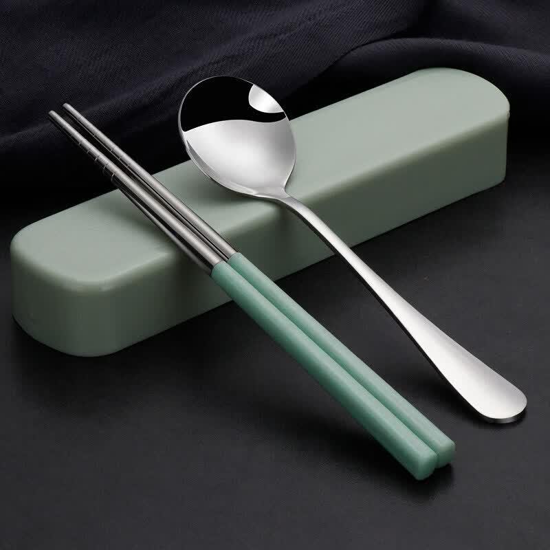 Qiwei Portable 3-Piece Stainless Steel Cutlery Set
