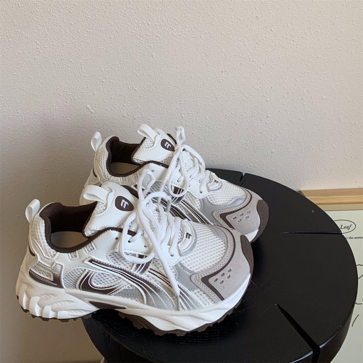 

Женские сетчатые кроссовки на высокой подошве от Dad s 2025 - Уютные, дышащие, на толстой подошве, повседневные и универсальные для осени/зимы. Size 40