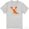Icy Ikuku Pozu Crawfish Funny TShirt Animal Short Sleeve Unisexs Womens Unisex Clothing Streetwear Harajuku Summer Cotton Shirts