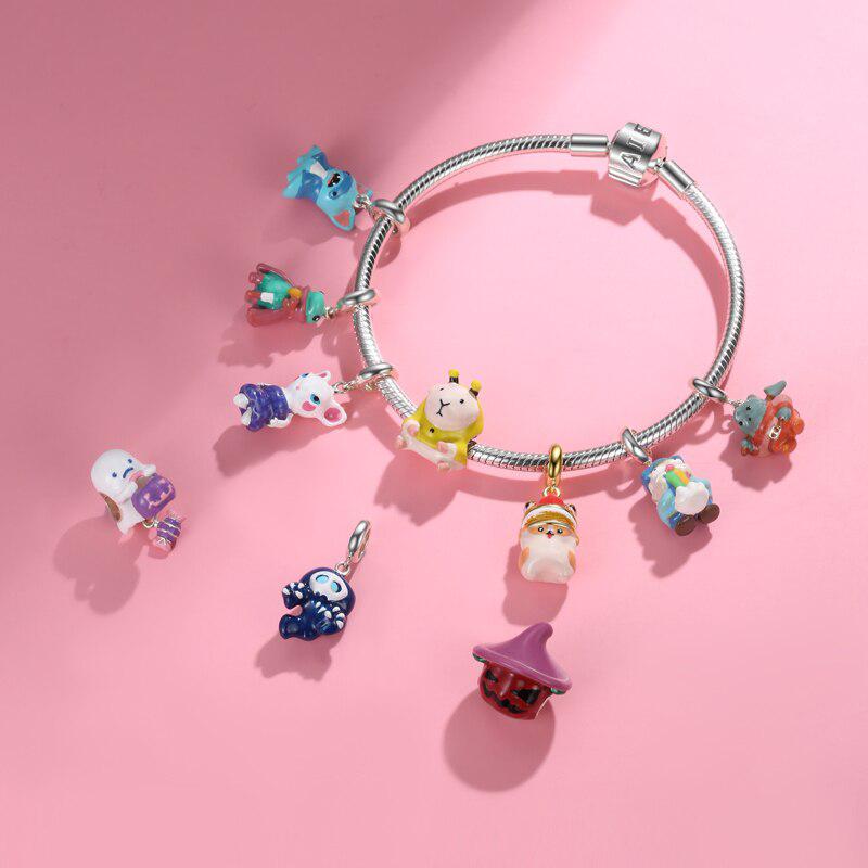 Animal City Wizarding World Life Tools Pendants Genuine 925 Sterling Silver Funny Charms Diy Accessories Fit Bracelet