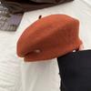 Czarny Beret Koreański Styl Duży Obwód Głowy Podkreślający Twarz Mały Kapelusz Malarski Kobiety Jesień Wełniany Kapelusz Beret