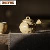 130ml Coarse Pottery Handmade Teapot Japanese Boutique Side Handled Teapot Retro Pot Household Tea Maker Kettle Cha Ornaments
