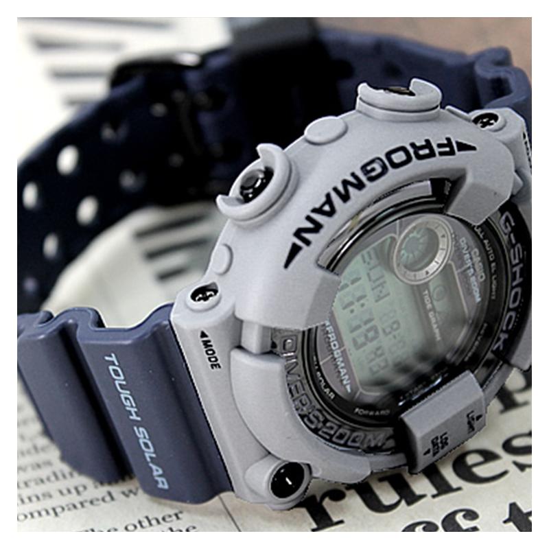 Casio G-SHOCK FROGMAN series 200 meters waterproof quartz movement Japanese and Korean watch men's watch gray dial GF-8250ER-2JF