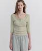 ANDNEEDS Kaylee 3/4 Henry Neck Tee (Mint)