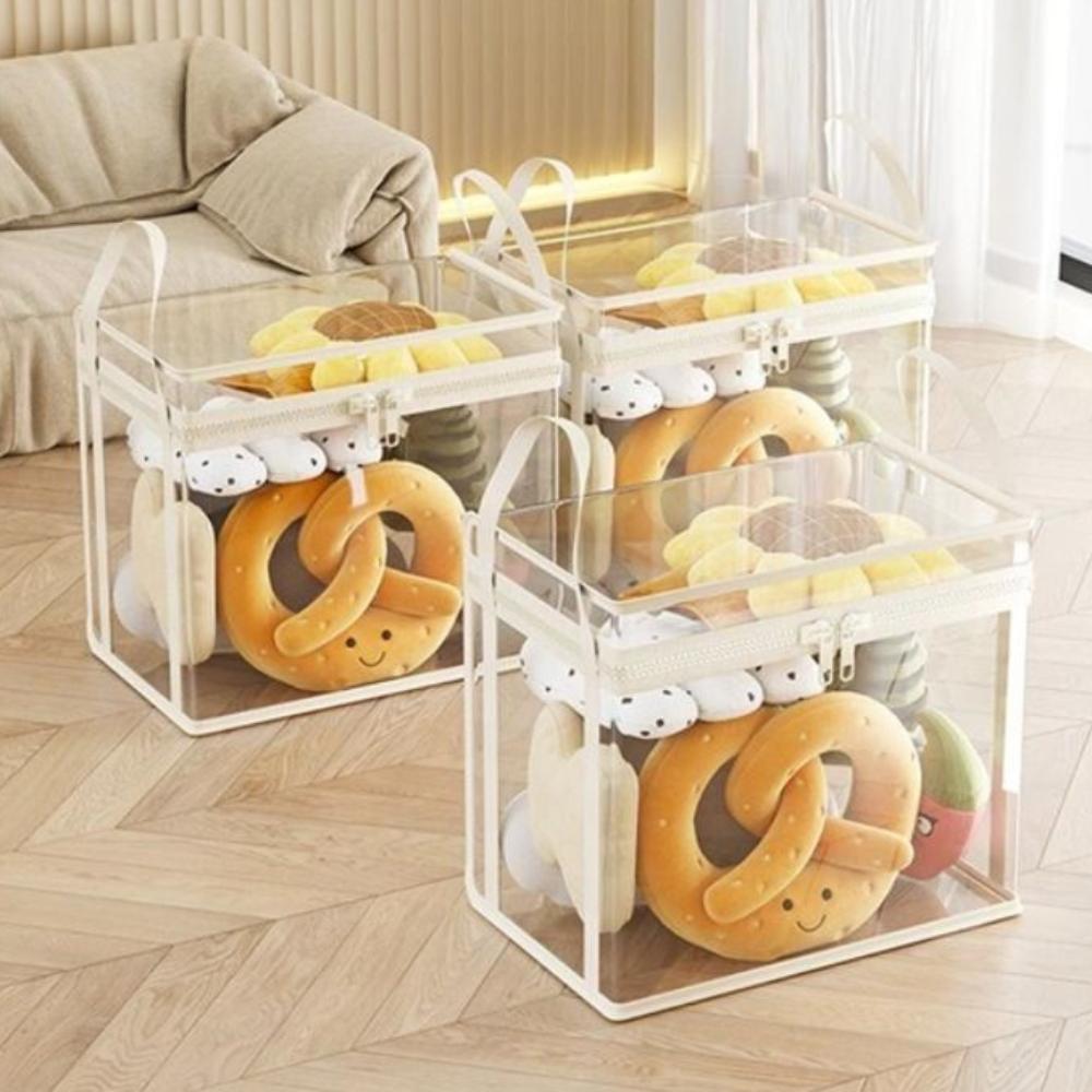 Clear Doll Organizing Bag PVC Plush Toy Storage Bag Dustproof Stuffed Toy Storage Box Home