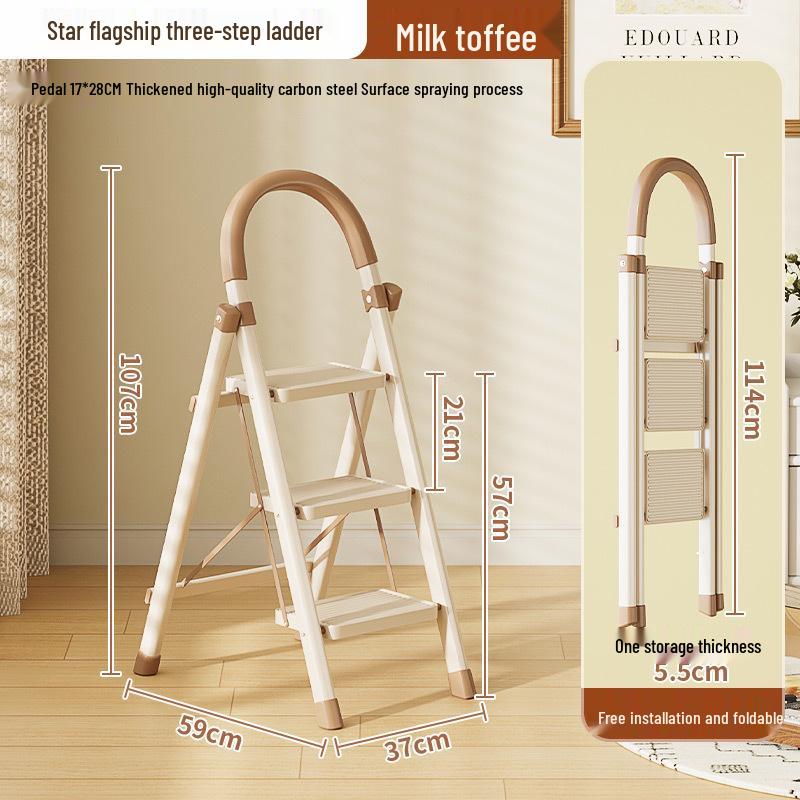 Πολυλειτουργική Τηλεσκοπική Σκάλα Α-Πλαισίου Διπλής Χρήσης από Ανθρακούχο Χάλυβα & Πτυσσόμενη Κρεμάστρα Ρούχων Εσωτερικού Χώρου