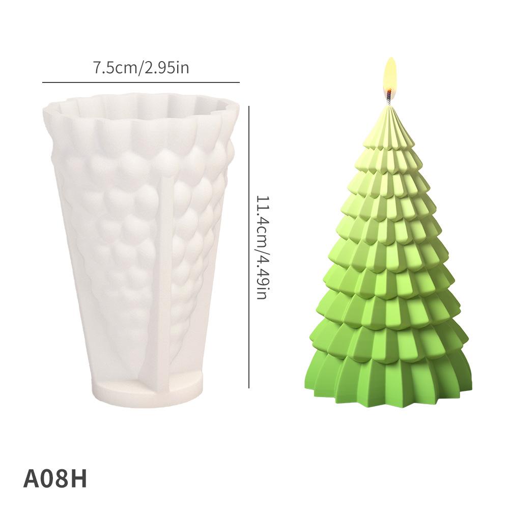 3D Weihnachtsbaum Kerzen Silikonform Handgemacht DIY Weihnachtsbaum Epoxidharzform Seife Kerzenherstellung Backwerkzeuge Feiertagsgeschenke