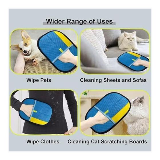 Pet hair removal gloves | Reusable cleaning products with static electricity | Pet hair removal can also be used for laundry - Household use: