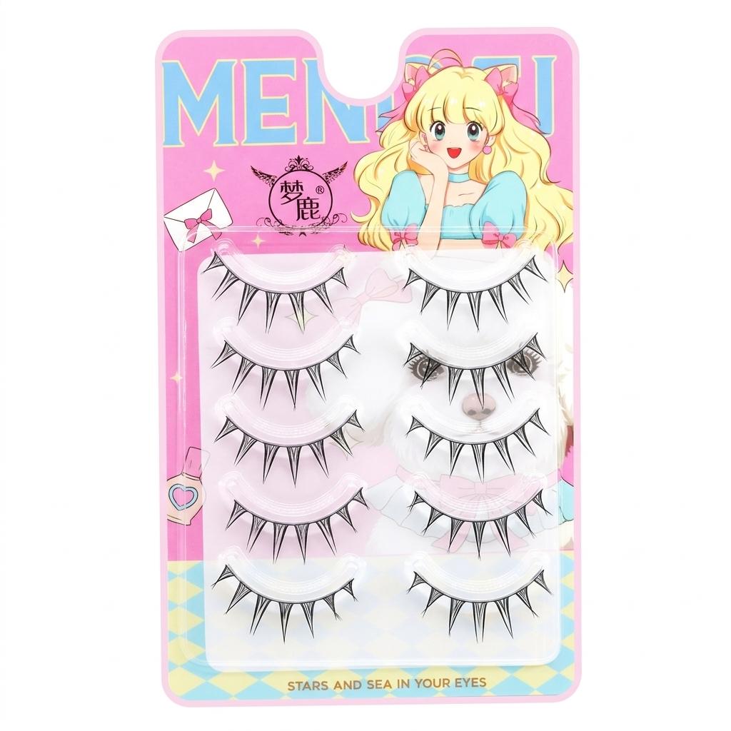 One-Piece Lower Eyelashes Transparent Stem Natural Motherly Feel Lashes for Daily Makeup W 10