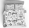 3d Digital Gamer Bedding Set Quilt Cover With Pillowcases Twin 2/3Pcs Video Game Comforter Cover Full Queen King Double Size