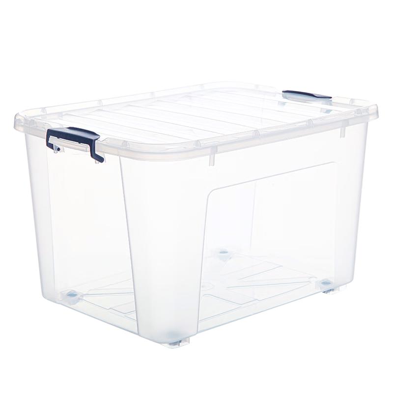 JD Zao Clear Plastic Storage Box with Wheels