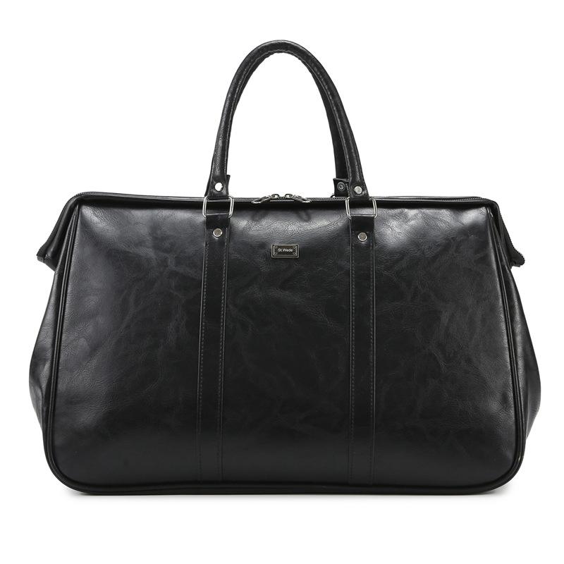 Large-capacity Travel Bag Dry and Wet Separation PU Texture Solid Color Simple and Versatile Men's and Women's Sports Fitness Bag Travel