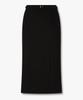 Bobeu Belted Slit Straight Skirt_Black 7156135001