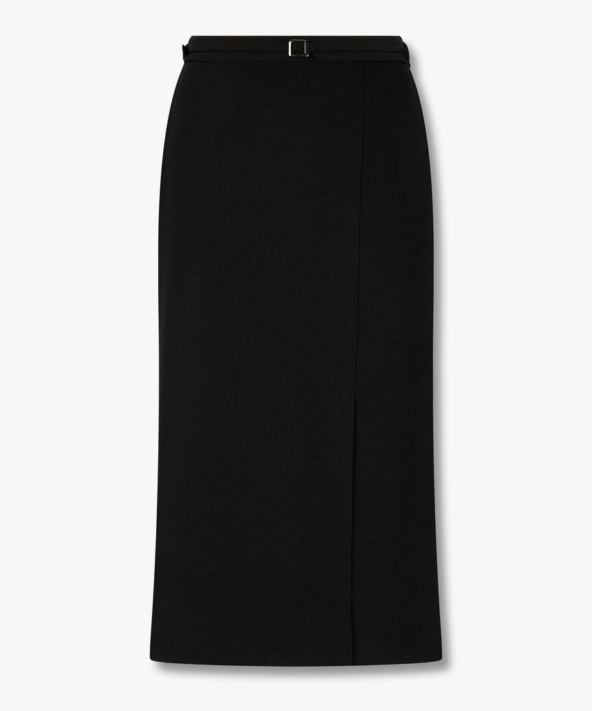 Bobeu Belted Slit Straight Skirt_Black 7156135001