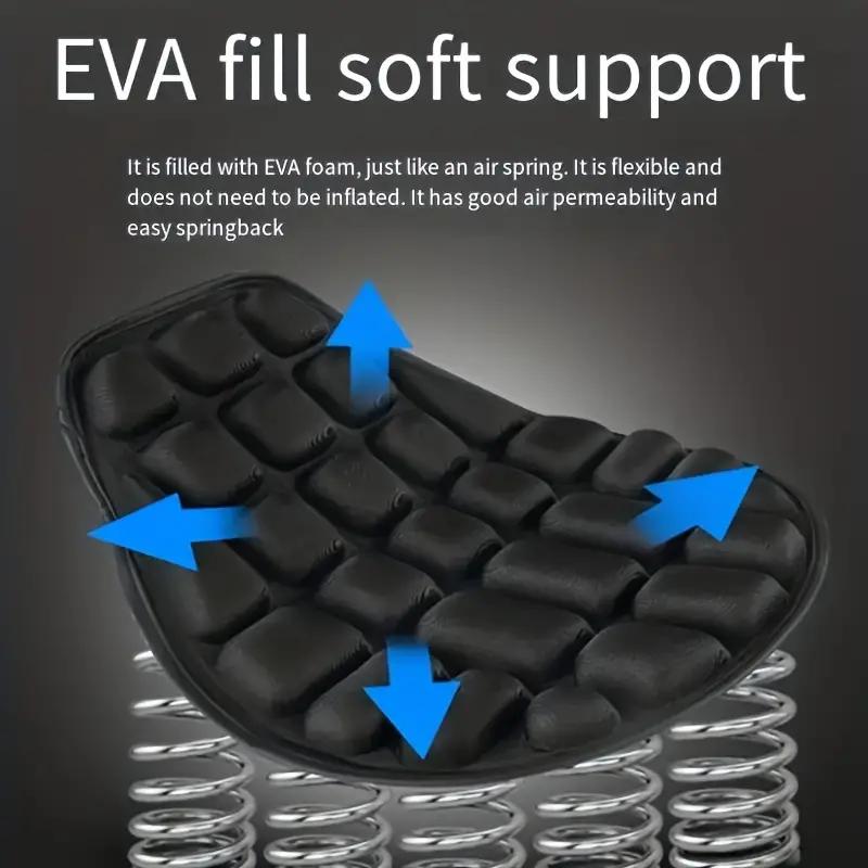 Motorcycle Seat Cushion Black Foam Soft Comfortable Breathable Seat Covers Mats Motorcycles Electric Bike Accessories